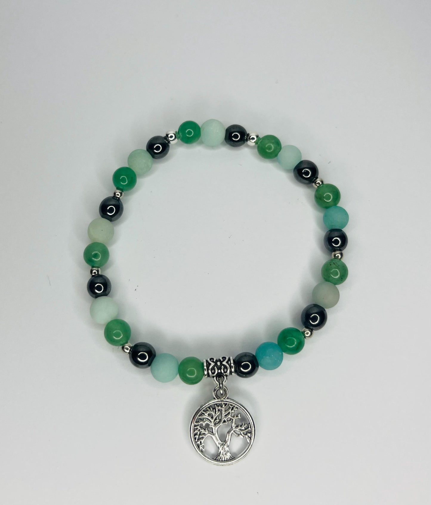 Angel of Adventure Crystal Bracelet - Green Aventurine, Amazonite & Hematite
