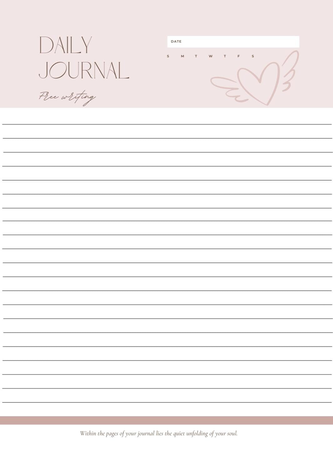 A5 Divine Journal - Guided Reflection & Gratitude Notebook - Physical Spiritual Writing Journal