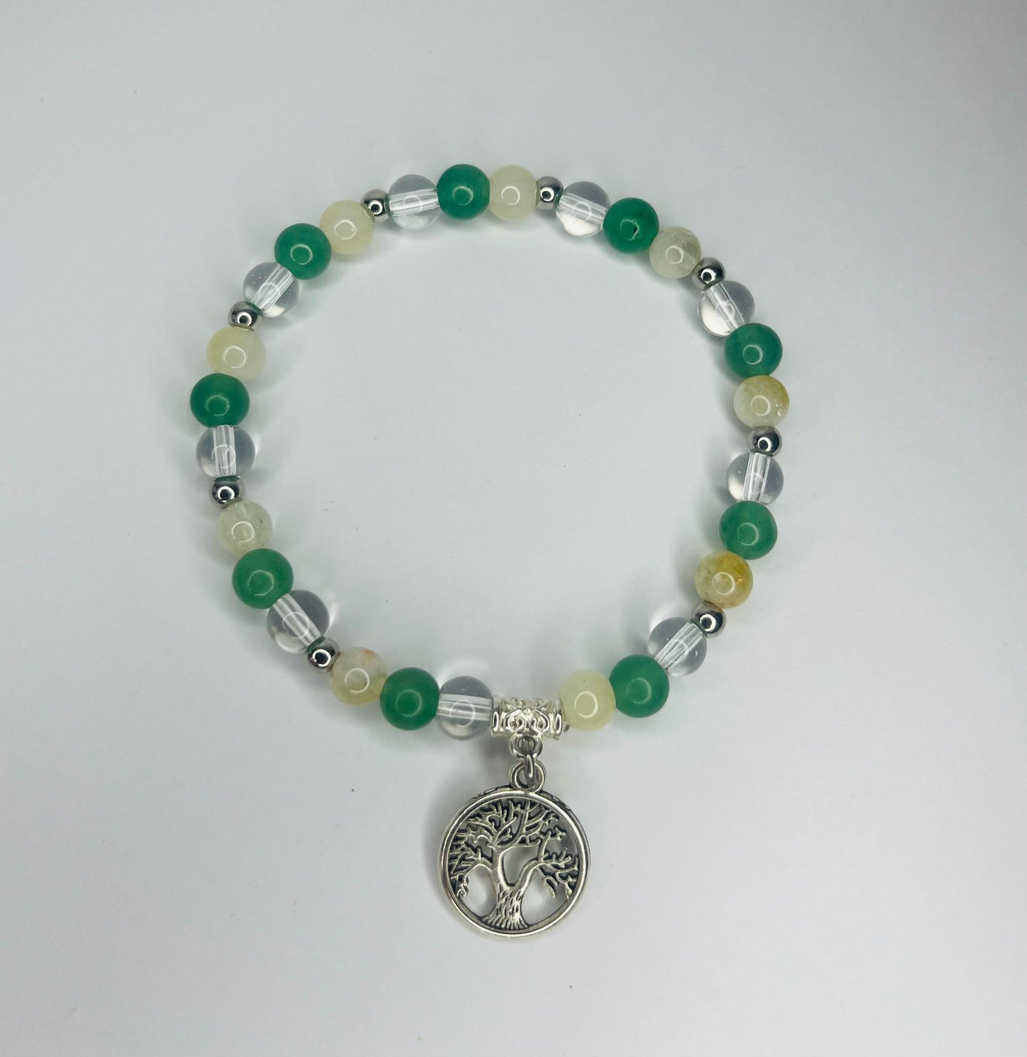 Angel of Abundance Crystal Bracelet - Citrine, Green Aventurine & Clear Quartz