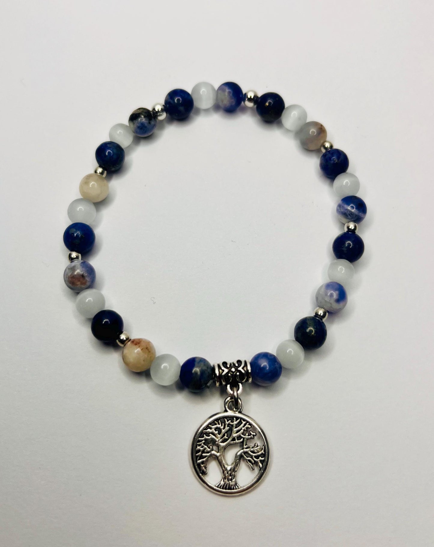 Angel of Intuition Crystal Bracelet - Lapis Lazuli, Sodalite & Moonstone