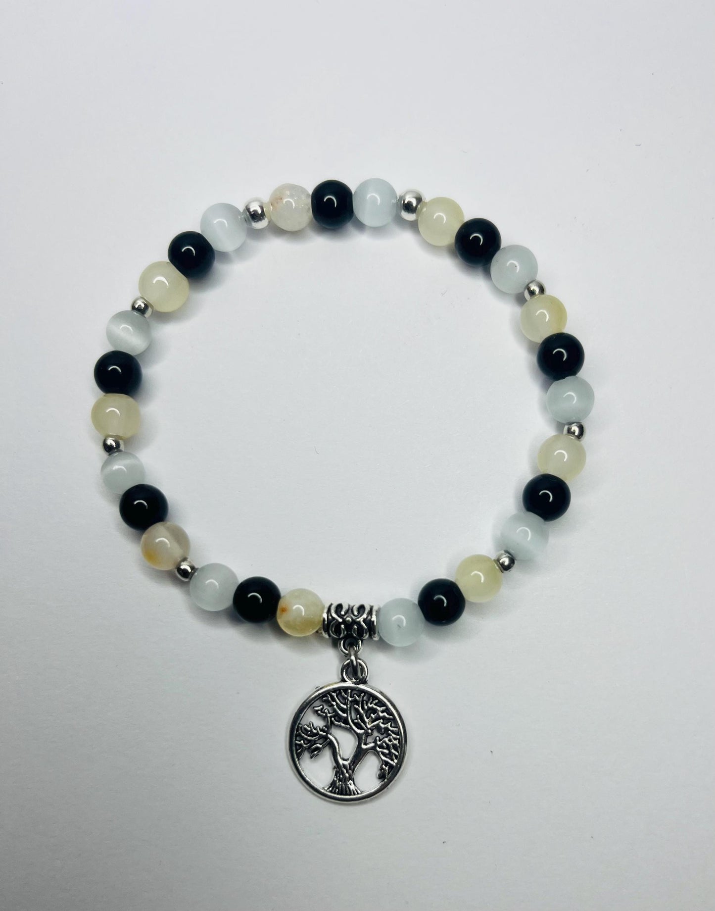 Angel of Power Crystal Bracelet - Citrine, Obsidian & Moonstone