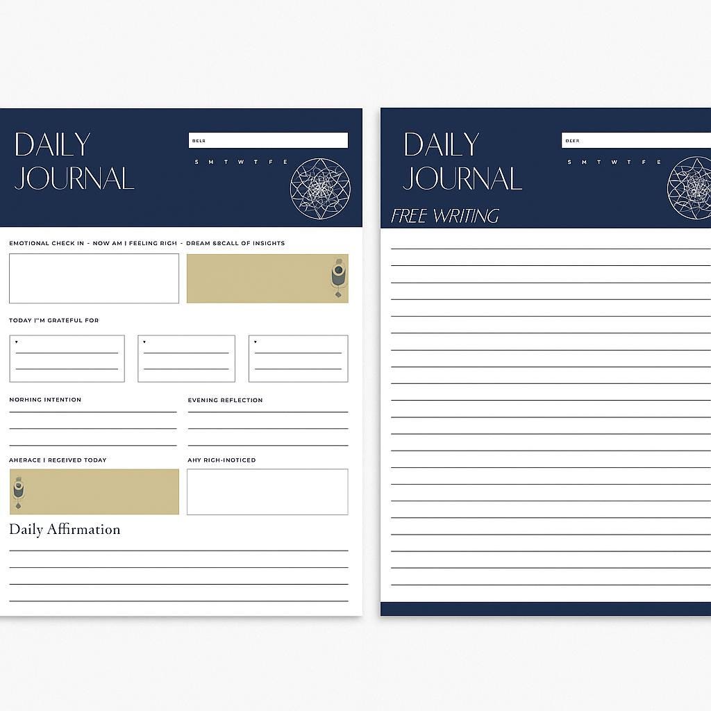A5 Journal - Guided Reflection & Gratitude Notebook - Physical Spiritual Writing Journal