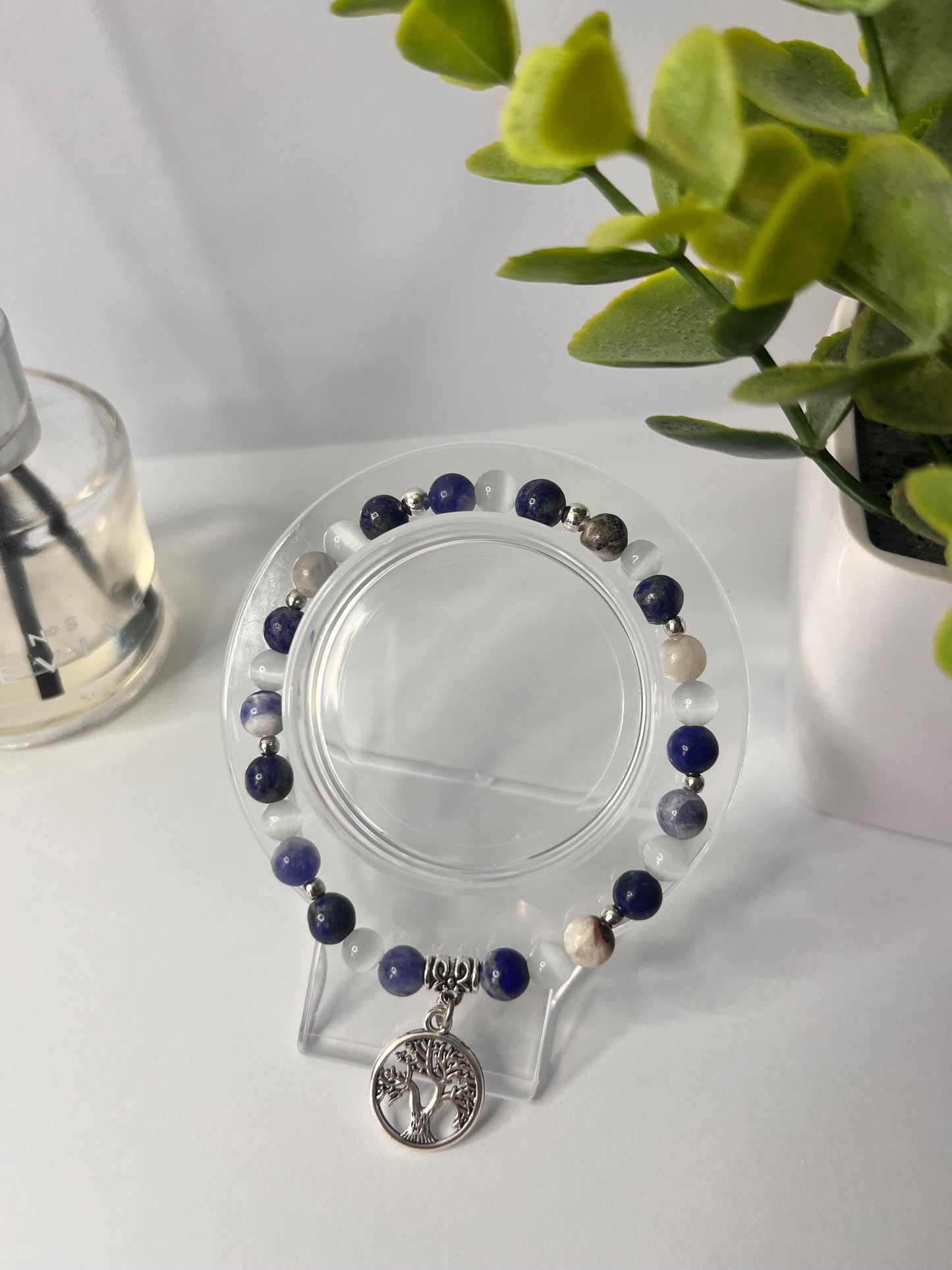 Angel of Intuition Crystal Bracelet - Lapis Lazuli, Sodalite & Moonstone