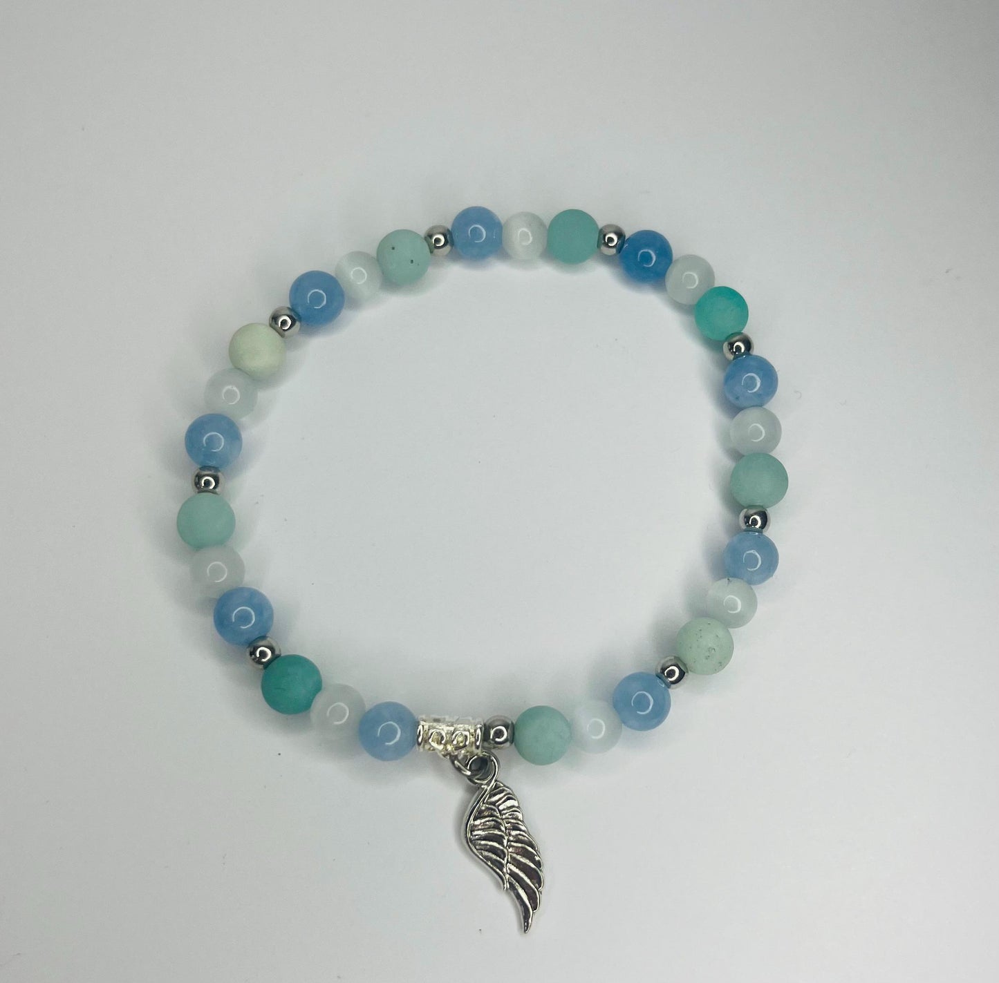 Angel of Hope Crystal Bracelet - Amazonite, Aquamarine & Moonstone