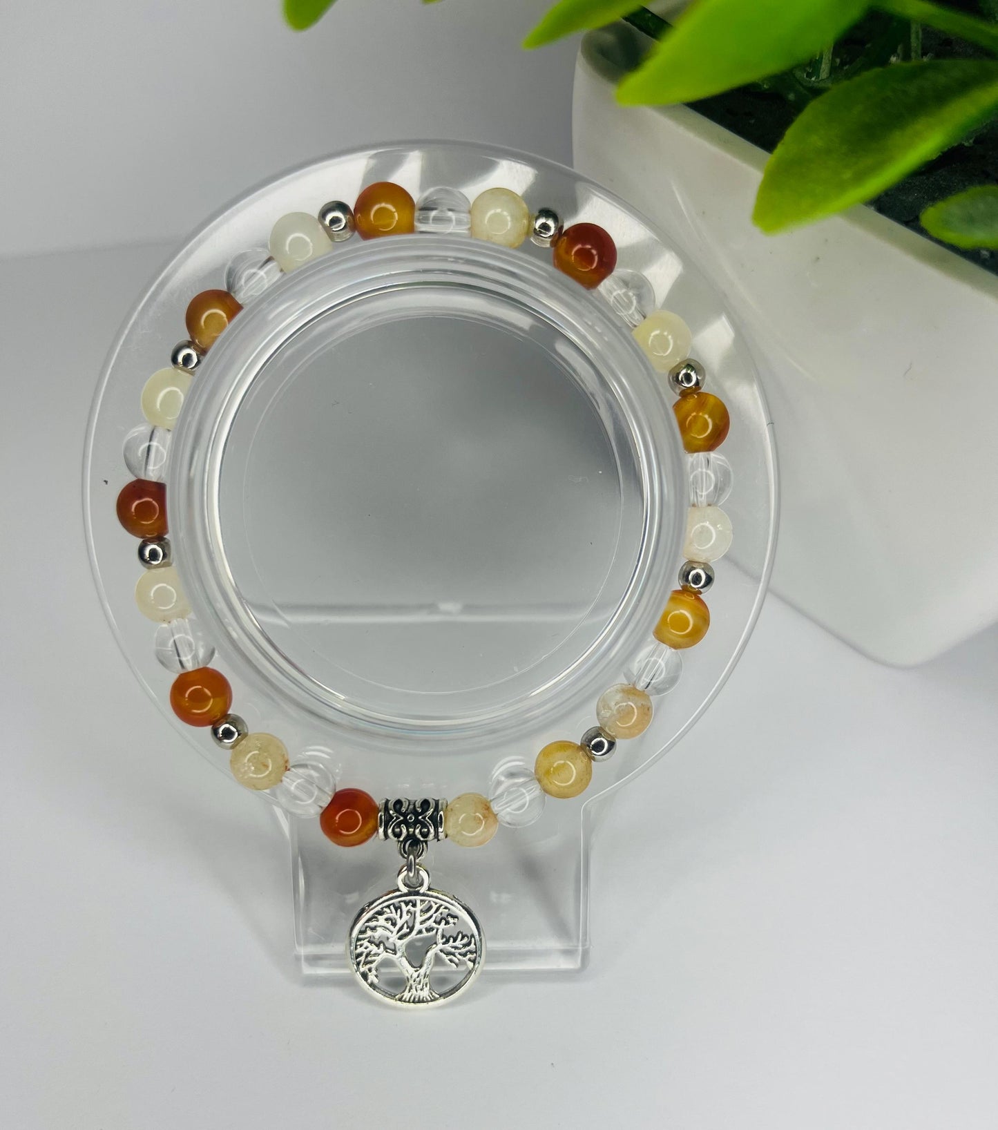 Angel of Ideas Crystal Bracelet - Citrine, Carnelian & Clear Quartz