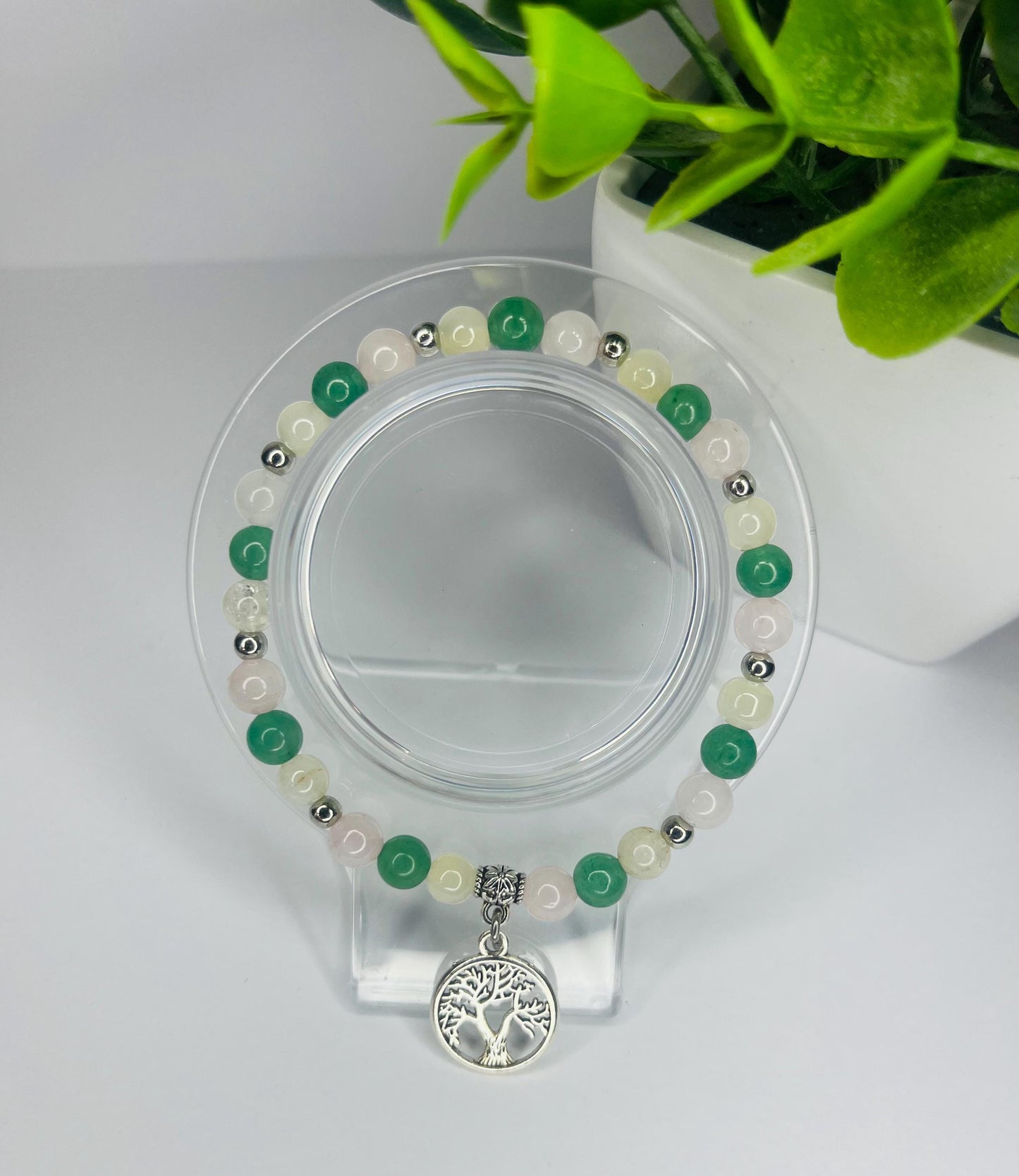 Angel of Gratitude Crystal Bracelet - Green Aventurine, Rose Quartz & Citrine