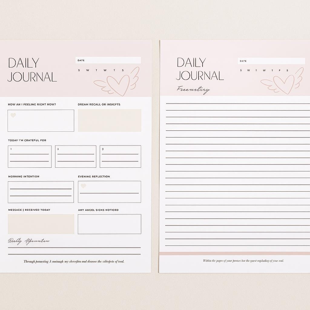 Divine Daily Journal – Angelic Guidance & Gratitude Practice (A5 PDF)