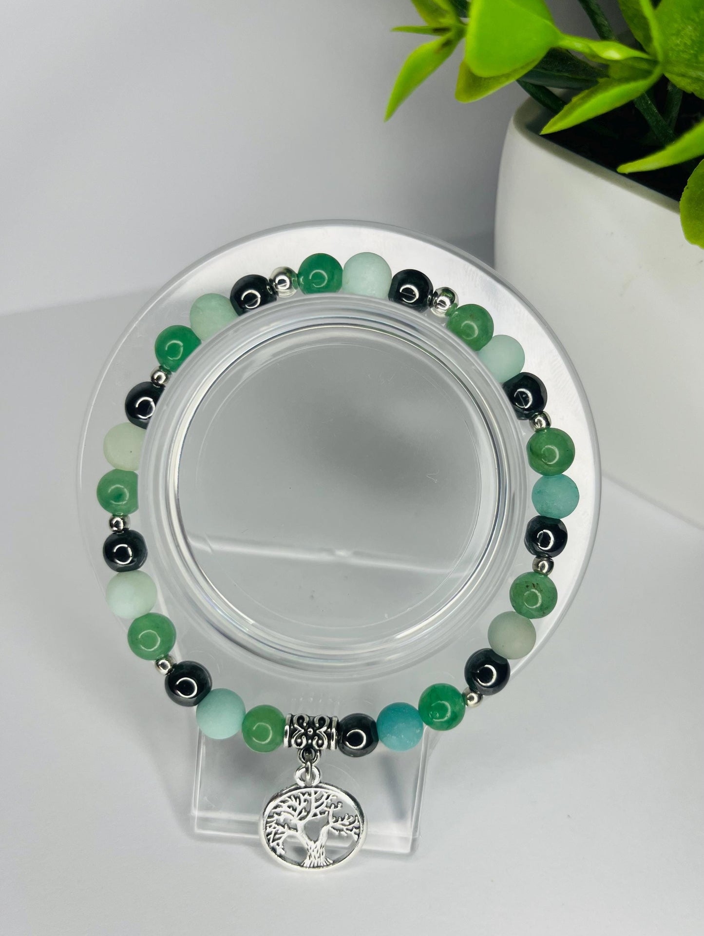 Angel of Adventure Crystal Bracelet - Green Aventurine, Amazonite & Hematite