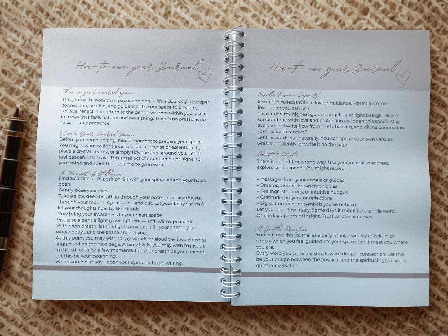 A5 Divine Journal - Guided Reflection & Gratitude Notebook - Physical Spiritual Writing Journal