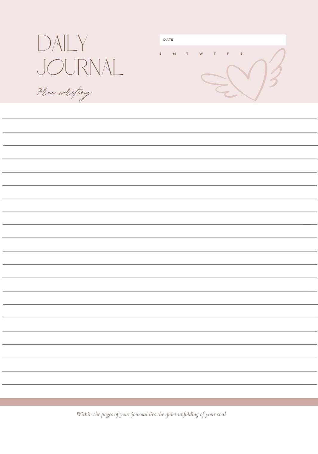 Divine Daily Journal – Angelic Guidance & Gratitude Practice (A5 PDF)