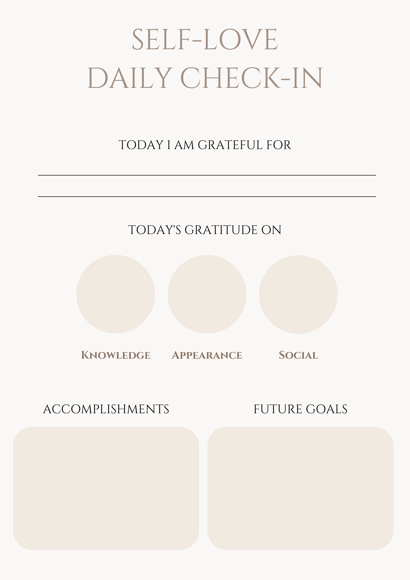 Self Love Workbook