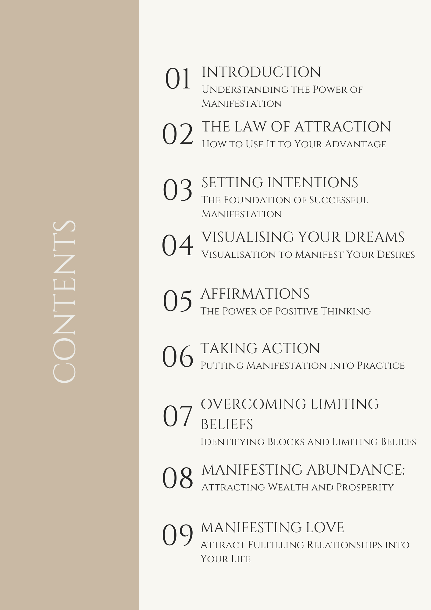The Art of Manifestation Workbook