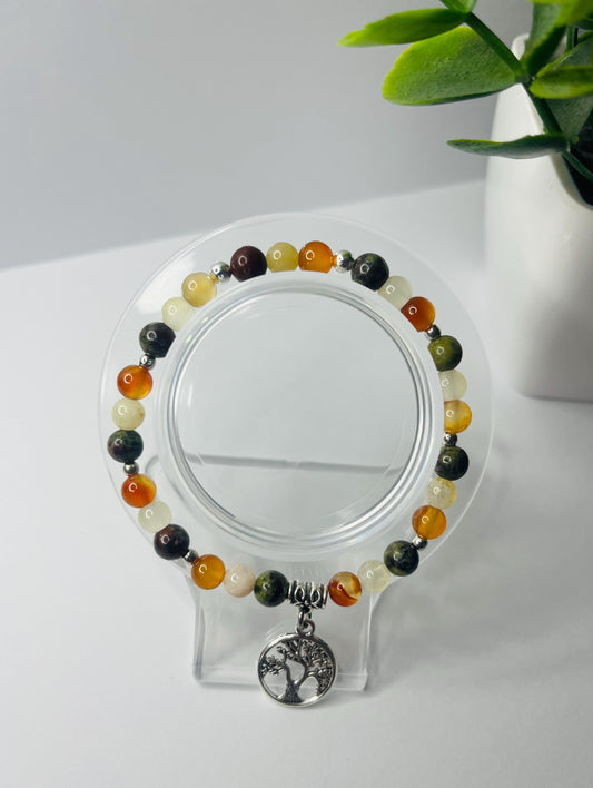 Angel of Determination Crystal Bracelet - Bloodstone, Carnelian & Citrine