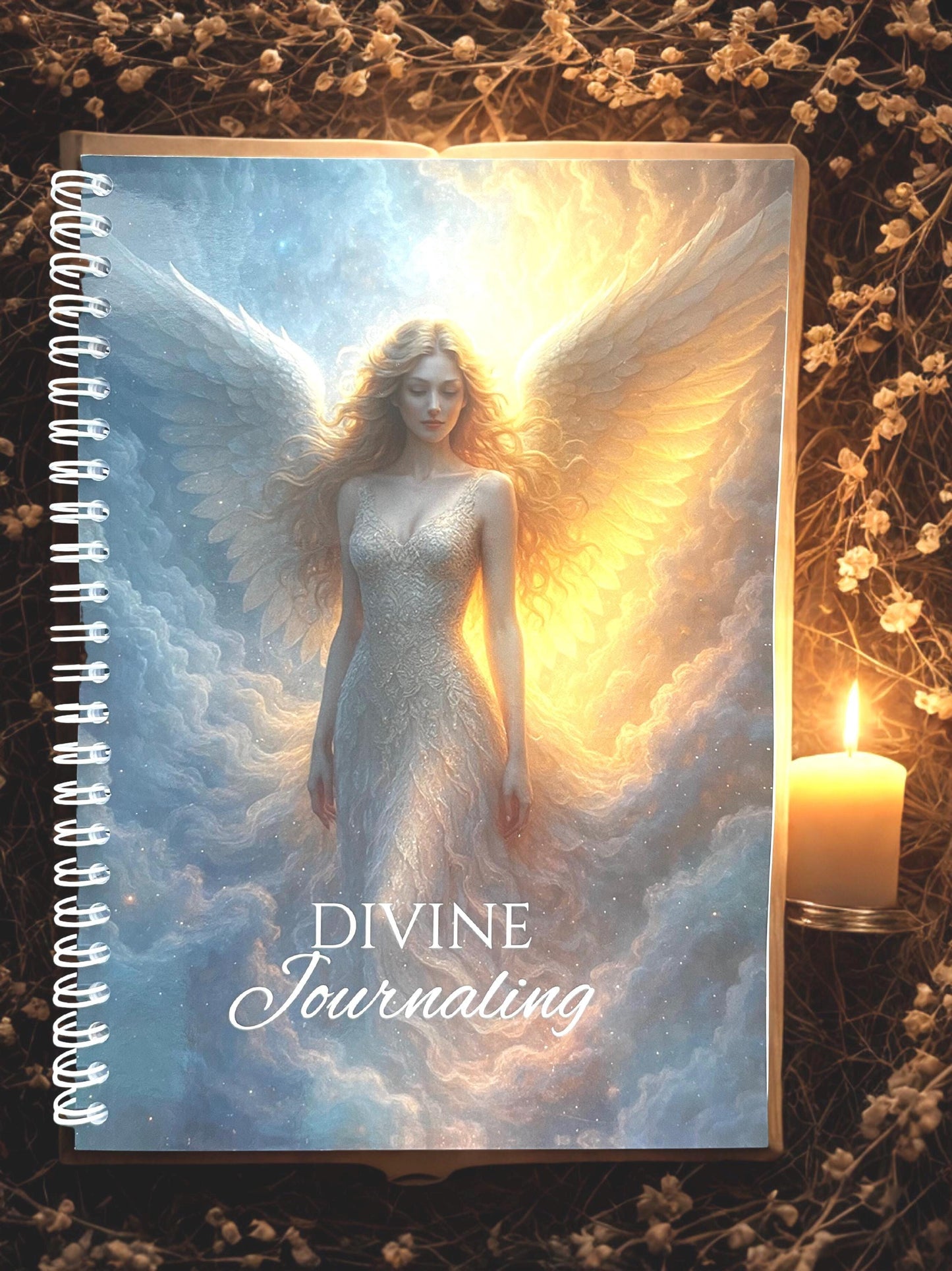 A5 Divine Journal - Guided Reflection & Gratitude Notebook - Physical Spiritual Writing Journal