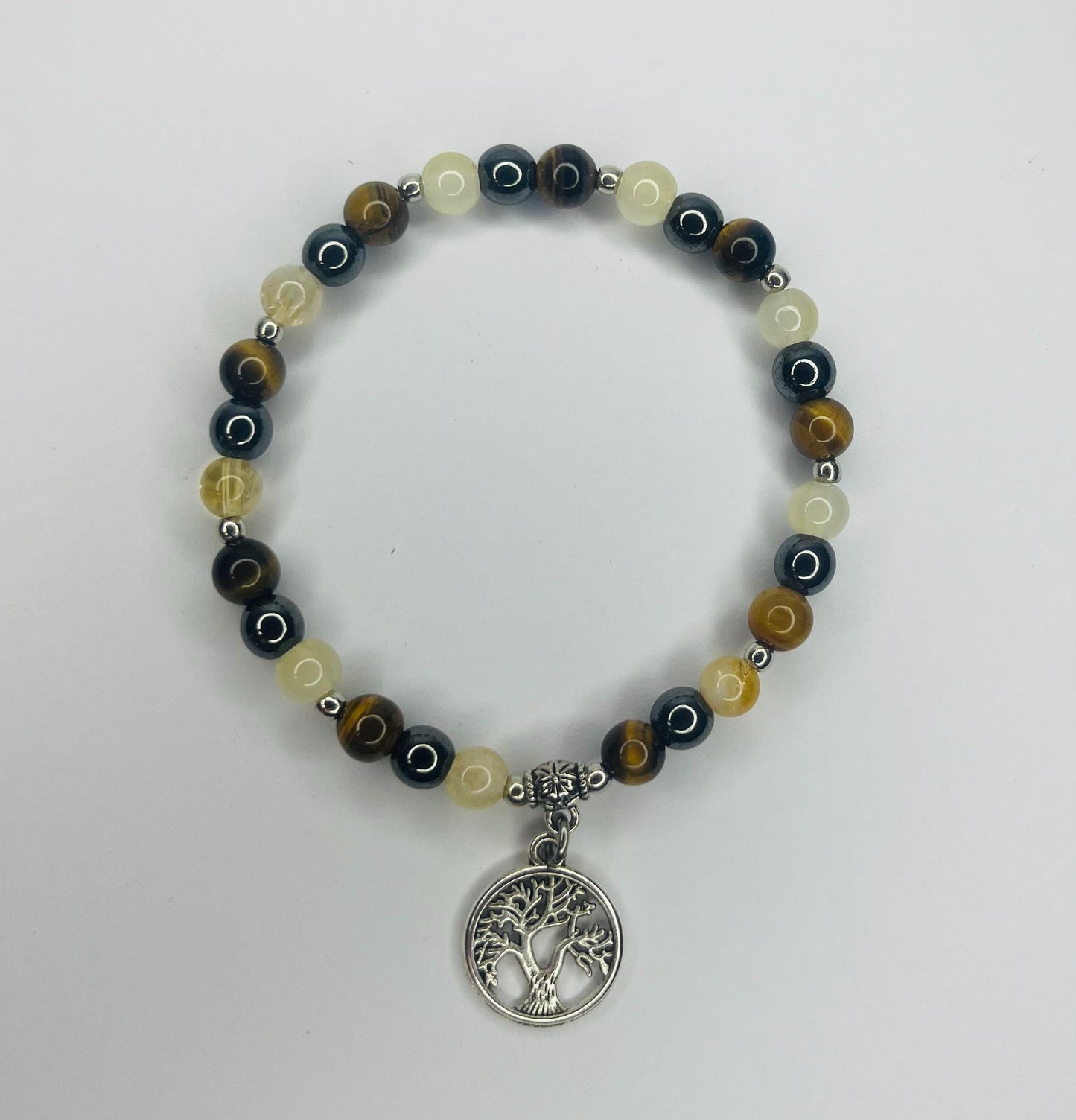 Angel of Career Crystal Bracelet - Tiger's Eye, Citrine & Hematite