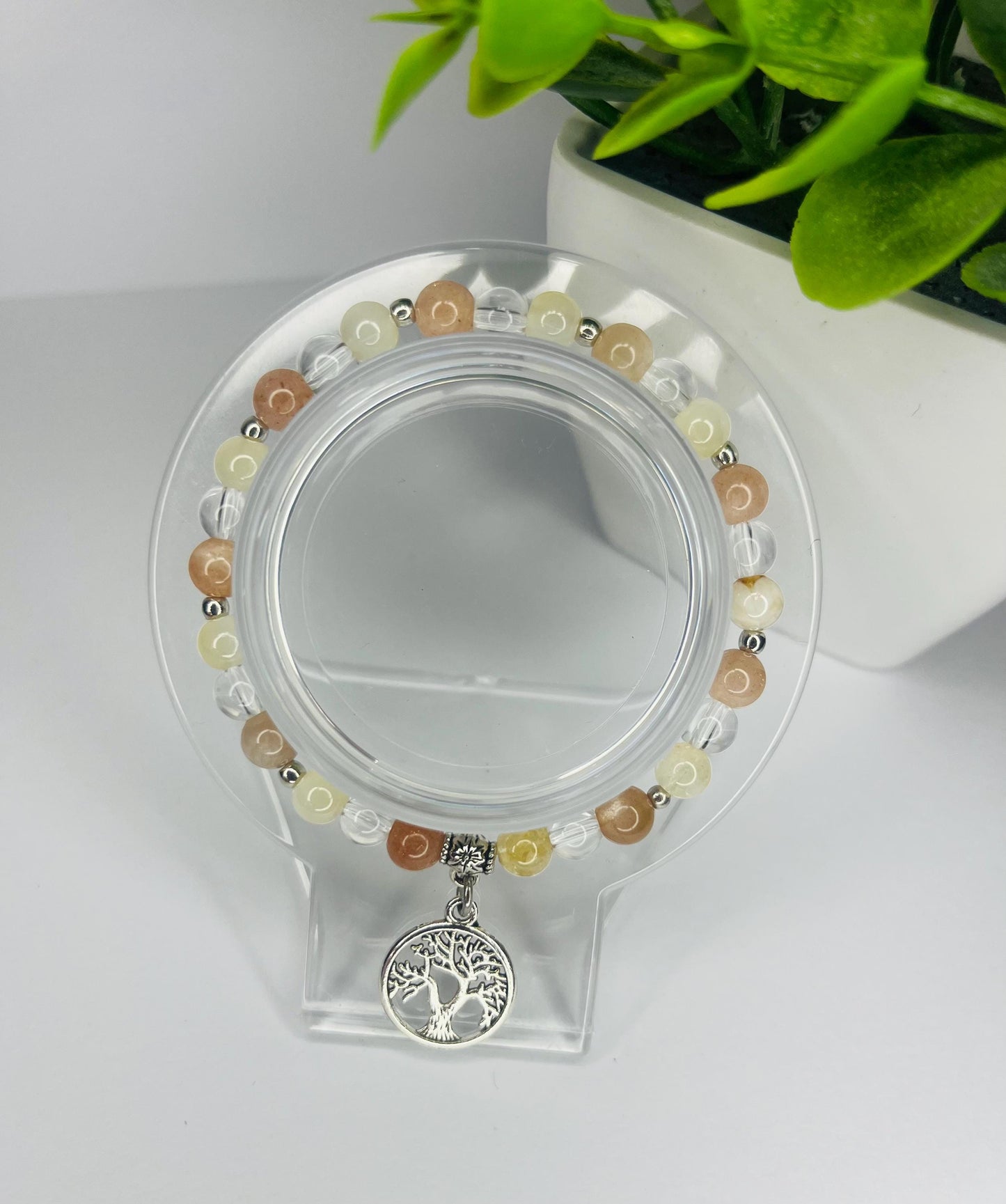 Angel of Positivity Crystal Bracelet - Citrine, Sunstone & Clear Quartz