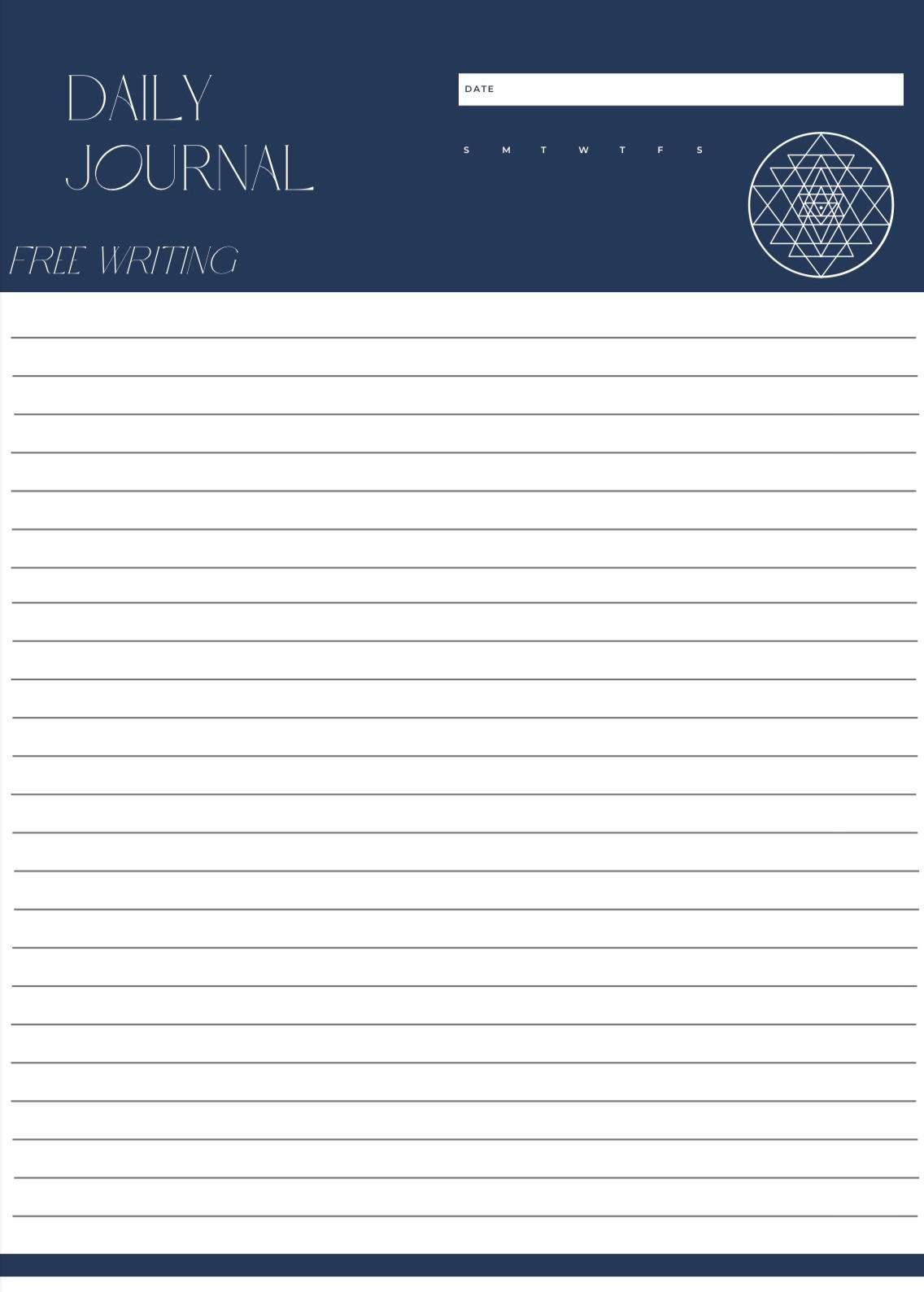A5 Printable Daily Journal: Gratitude, Affirmations, Dream Recall (Digital Download)