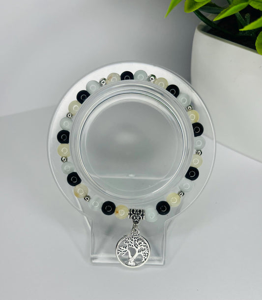 Angel of Power Crystal Bracelet - Citrine, Obsidian & Moonstone