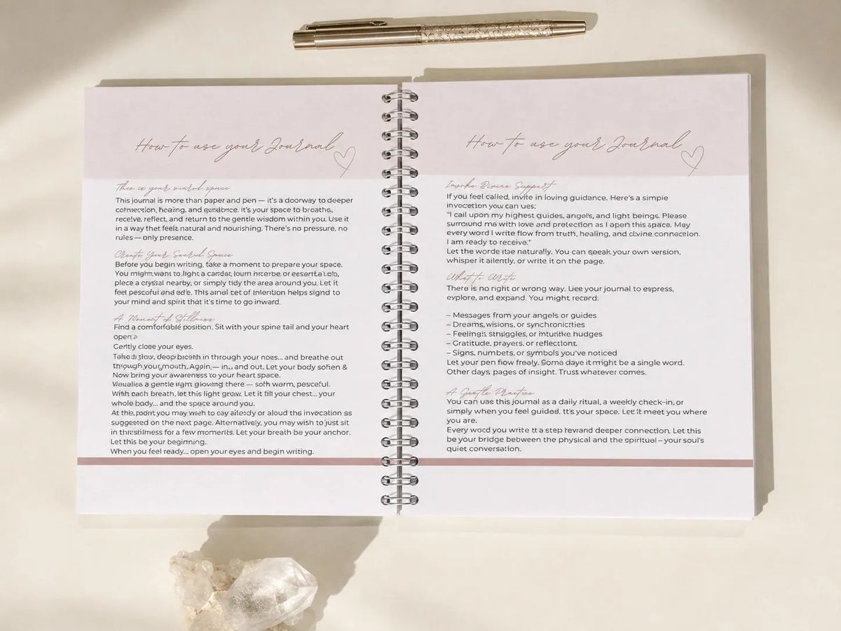 A5 Divine Journal - Guided Reflection & Gratitude Notebook - Physical Spiritual Writing Journal
