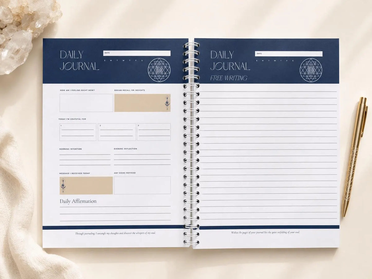 A5 Male Journal - Guided Reflection & Gratitude Journal for Men | Masculine Spiritual Writing & Manifestation