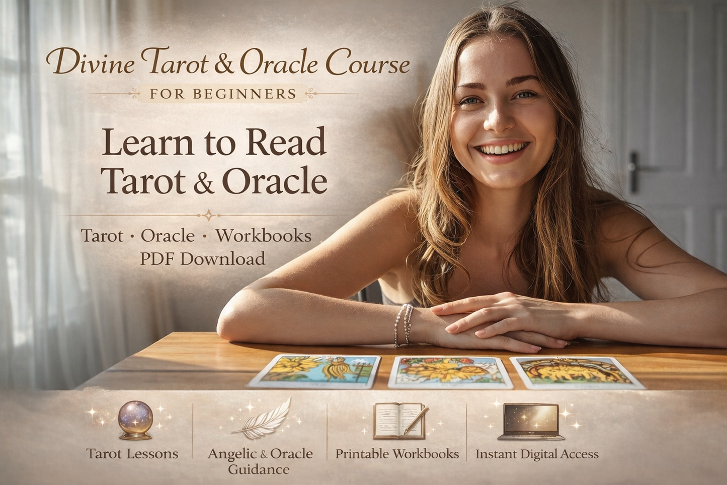 Divine Tarot & Oracle Course for Beginners - Learn to Read Tarot & Oracle with Confidence, Clarity & Intuition